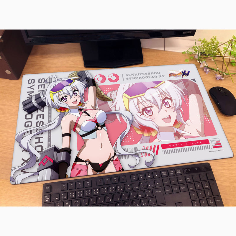 Senki Zessho Symphogear XV Chris Cyber Military New Illustration Rubber Mat