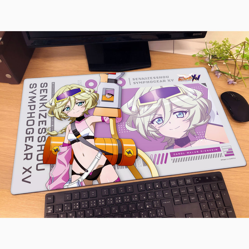 Senki Zessho Symphogear XV Carol Cyber Military New Illustration Rubber Mat