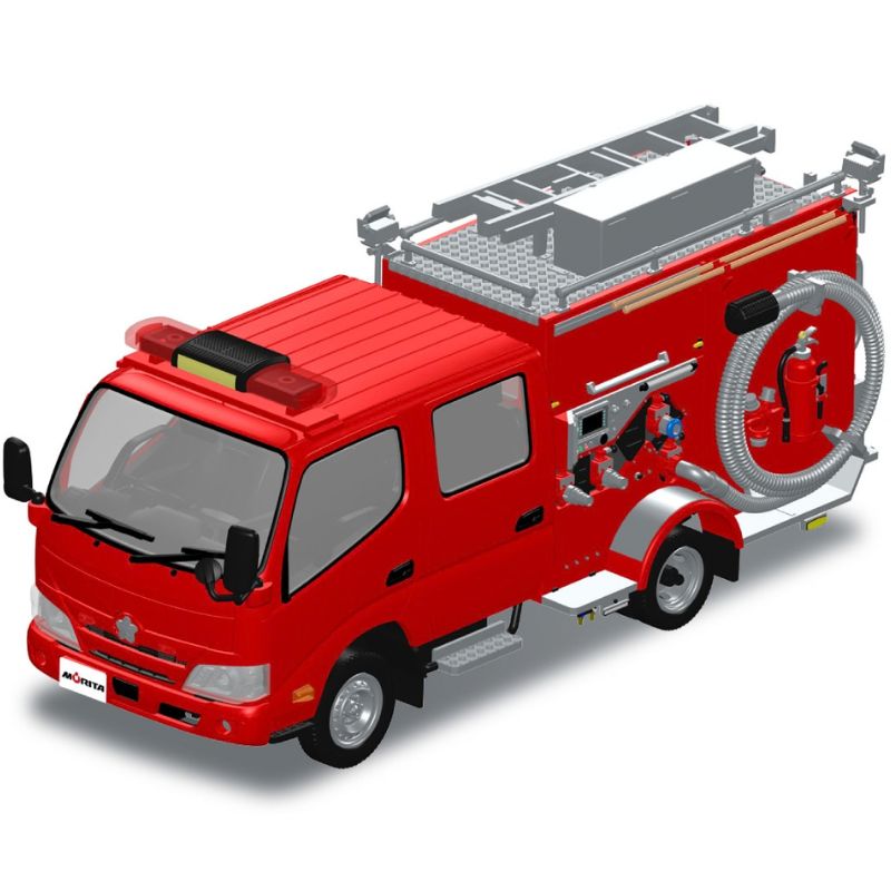 RakuPla Snap Kit No.33-FP Morita Miracle Light Fire Pump Vehicle CD-I Model Kit