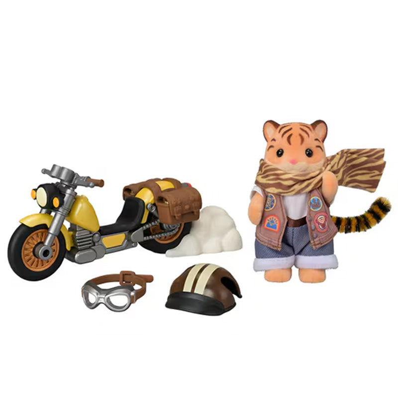 Sylvanian Families Calico Critters Tiger Adventure Bike KO-85 JAPAN OFFICIAL