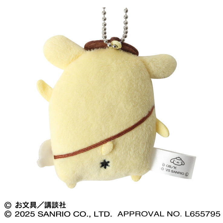 Ensky Pom Pom Purin x Obungu to Issho Pom Pom Purin Flat Plush Mascot JAPAN