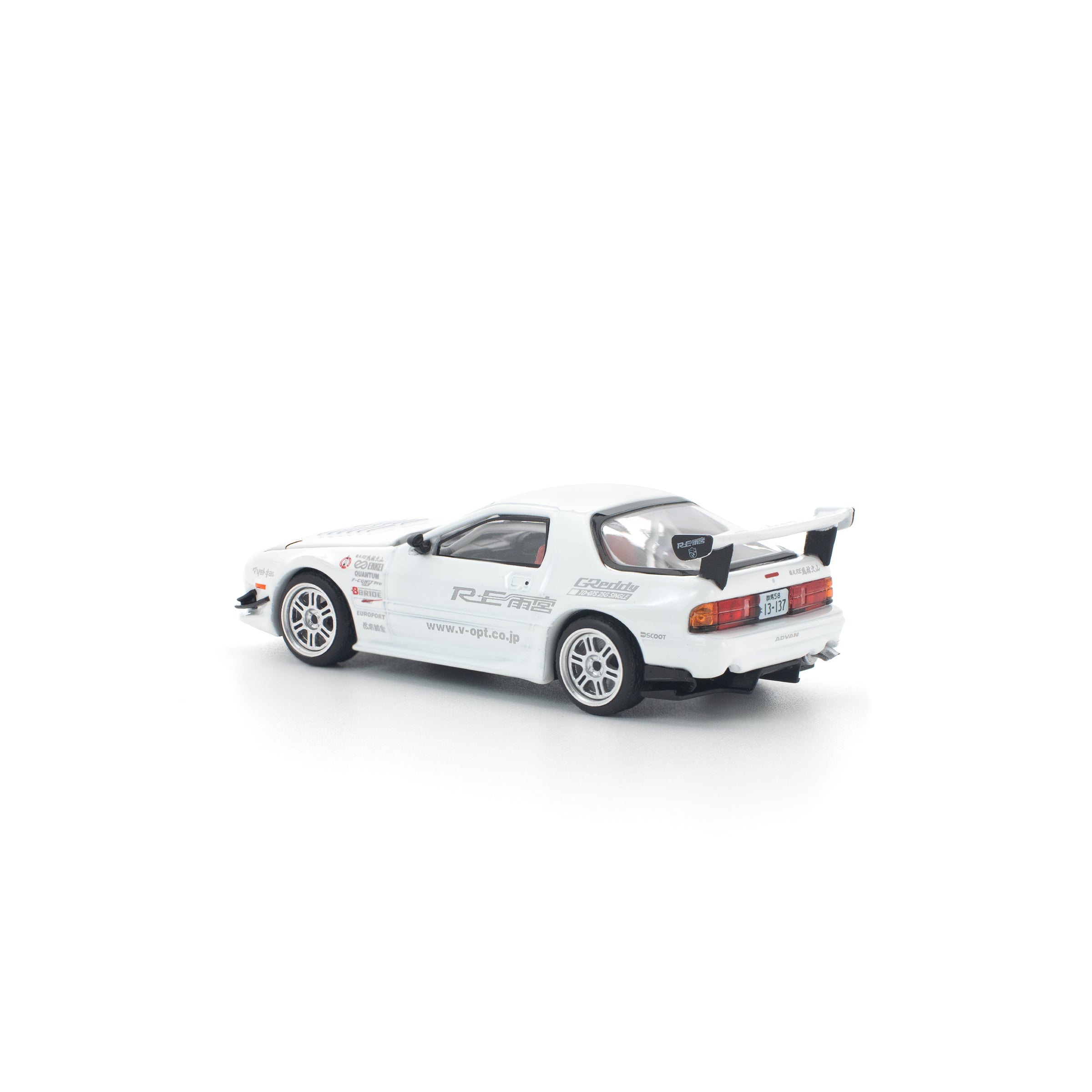 POP RACE Mazda RX-7 FC3S RE Amemiya White 1/64 Miniature Car JAPAN