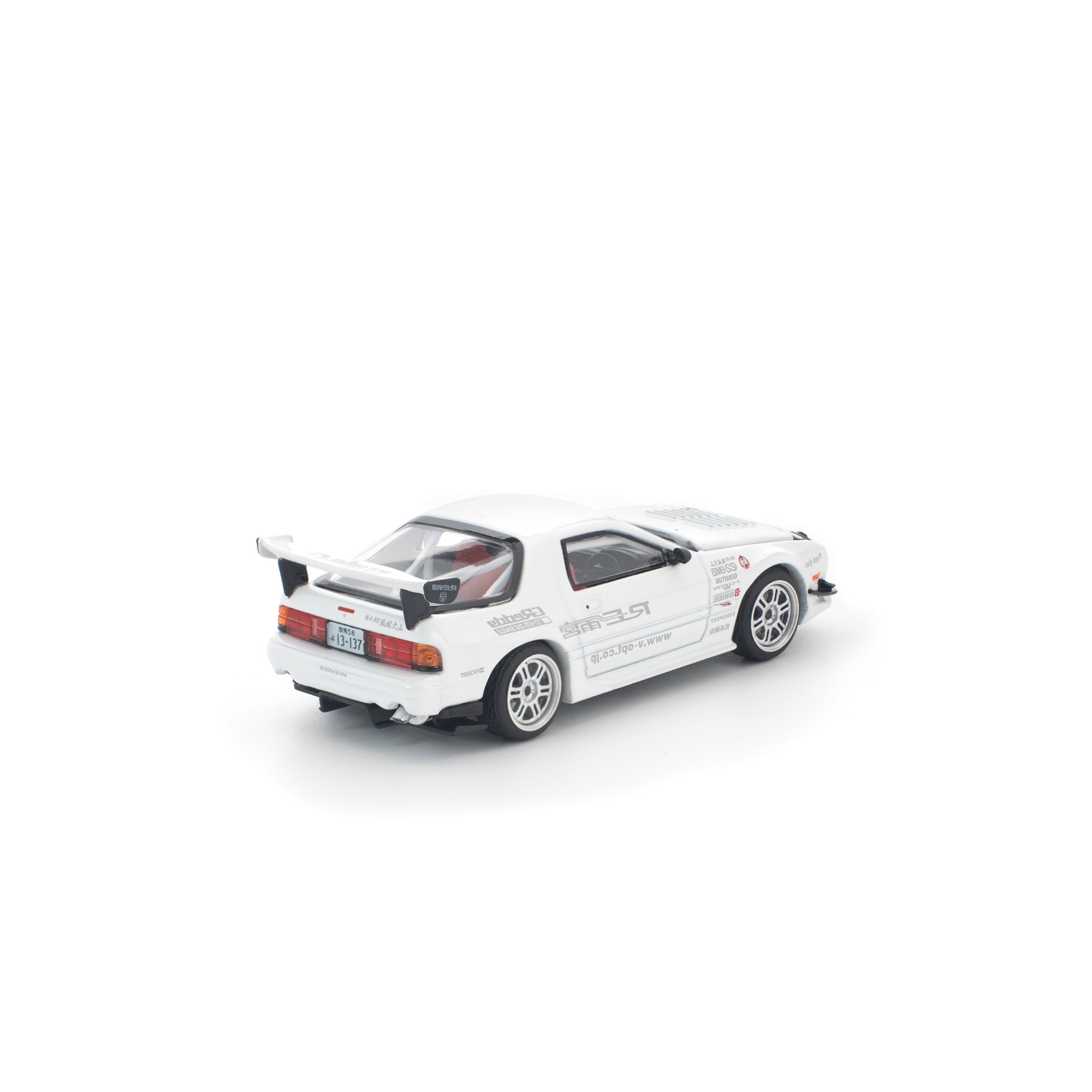 POP RACE Mazda RX-7 FC3S RE Amemiya White 1/64 Miniature Car JAPAN