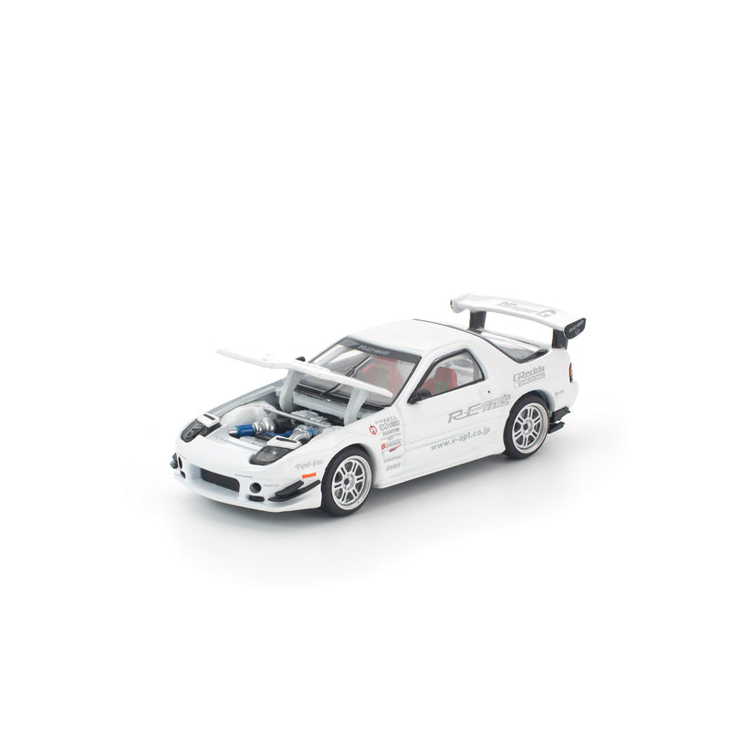 POP RACE Mazda RX-7 FC3S RE Amemiya White 1/64 Miniature Car JAPAN OFFICIAL