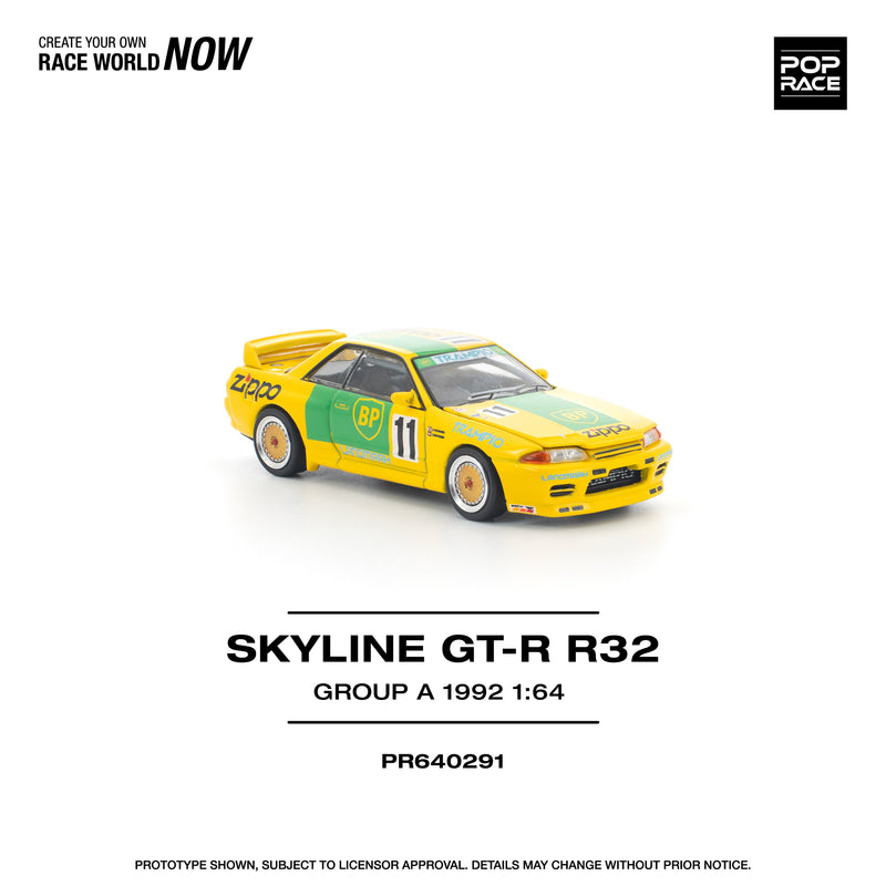 POP RACE GT-R R32 Gruppe A 1992 Modell 1/64 Miniaturauto JAPAN OFFIZIELL