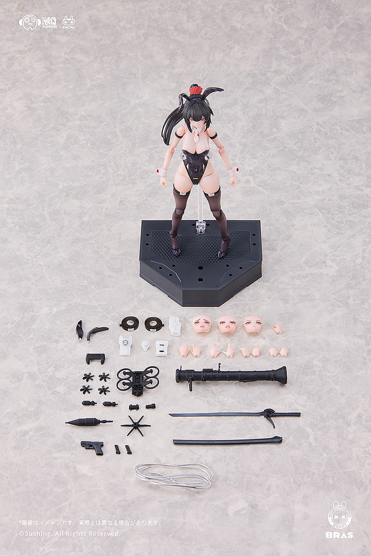 Sushing BUNNY RAPID ACTION SQUAD Attacker Runa 1/12 Action Figure JAPAN OFFICIAL