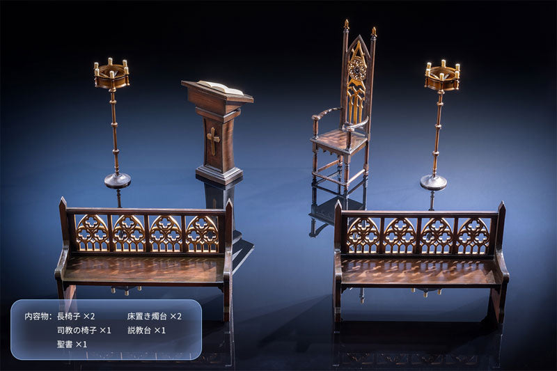 KAWA SCAPE Church Situation Diorama Accessory Set 1/12 Figure JAPAN OFFICIAL
