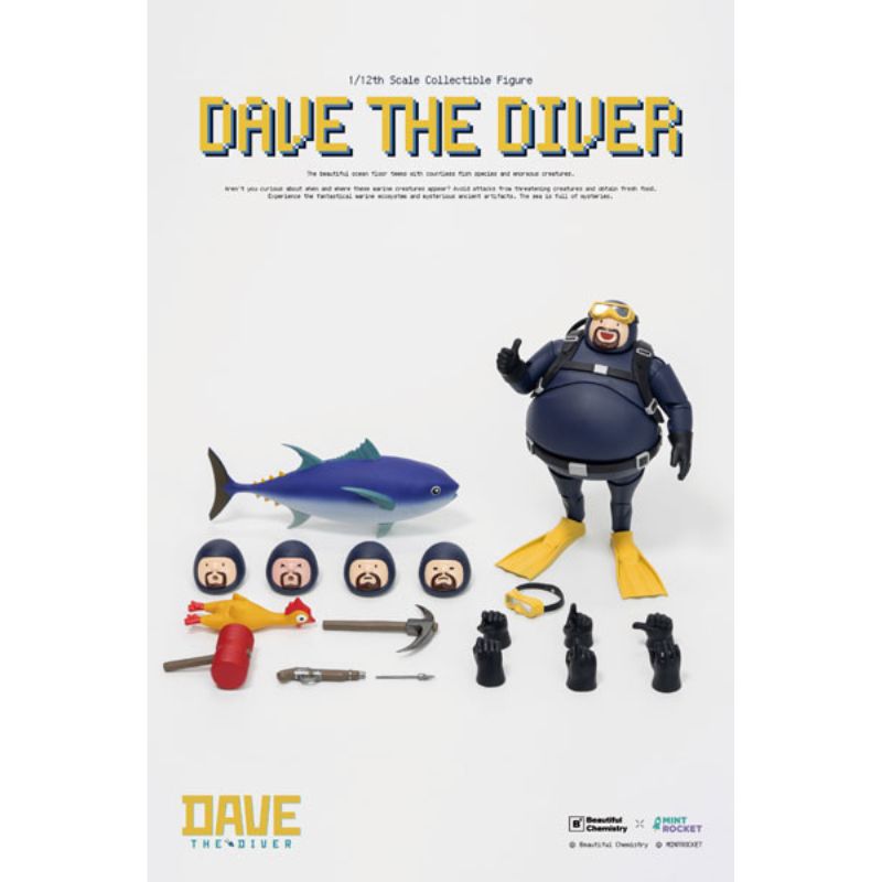 Underverse Beautiful Chemistry x DAVE THE DIVER DAVE 1/12 Action Figure JAPAN