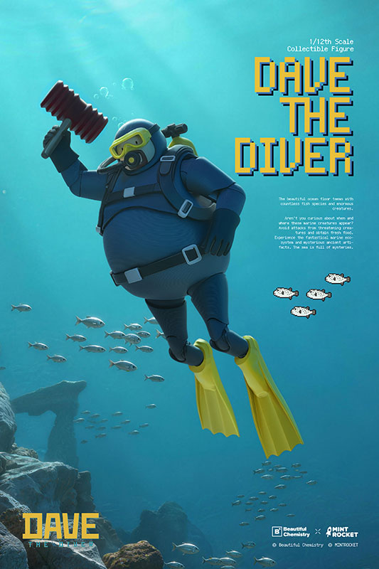 Underverse Beautiful Chemistry x DAVE THE DIVER DAVE 1/12 Action Figure JAPAN