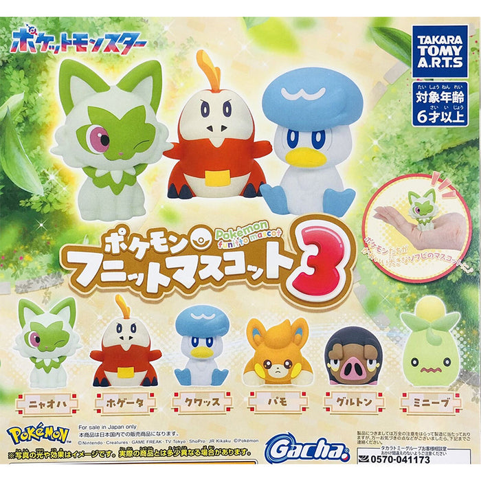 Pokemon Pokemon fnit mascot 3 All 6 type set Capsule Toy ZA-768