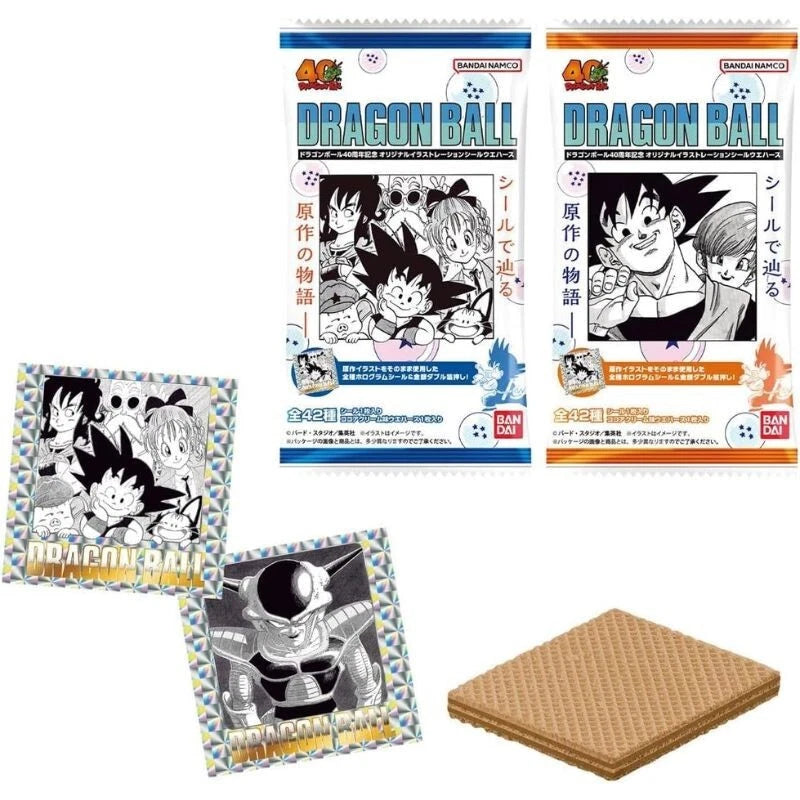 BANDAI Dragon Ball 40th Anniversary Original Illustration Seal Wafer 20Pack BOX
