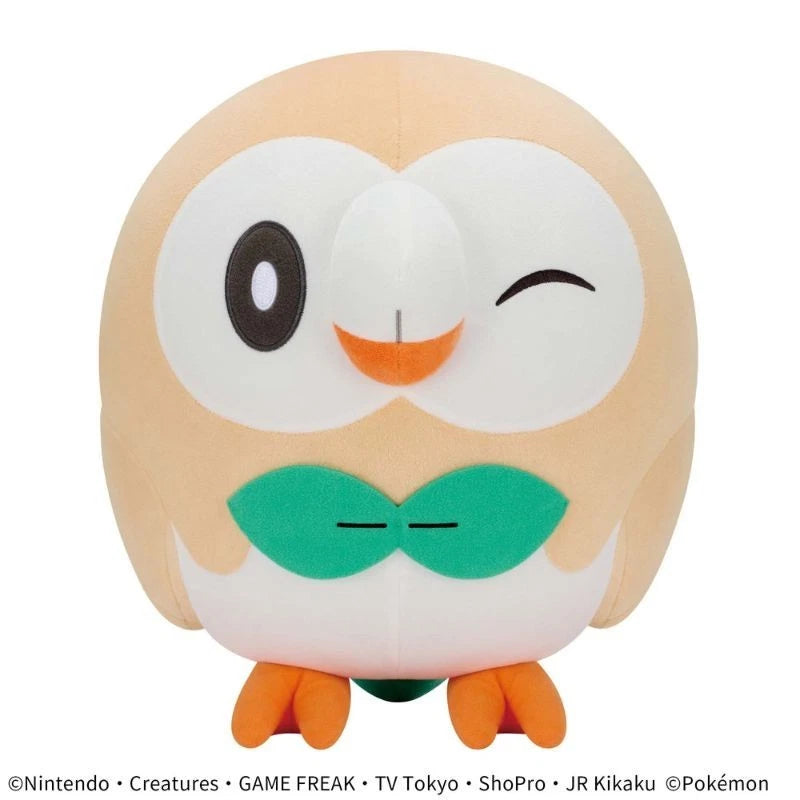 Banpresto Pokemon Mecha Mohugutto Plush Doll Rowlet JAPAN OFFICIAL