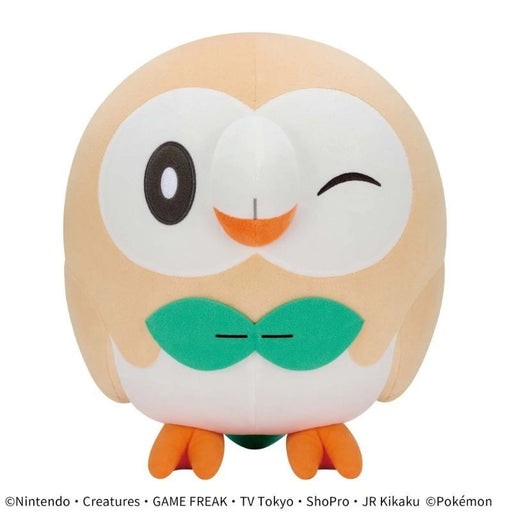 Banpresto Pokemon Mecha Mohugutto Plush Doll Rowlet JAPAN OFFICIAL