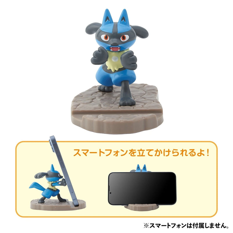 Pokemon Center Original Smartphone Stand Figure Lucario JAPAN OFFICIAL