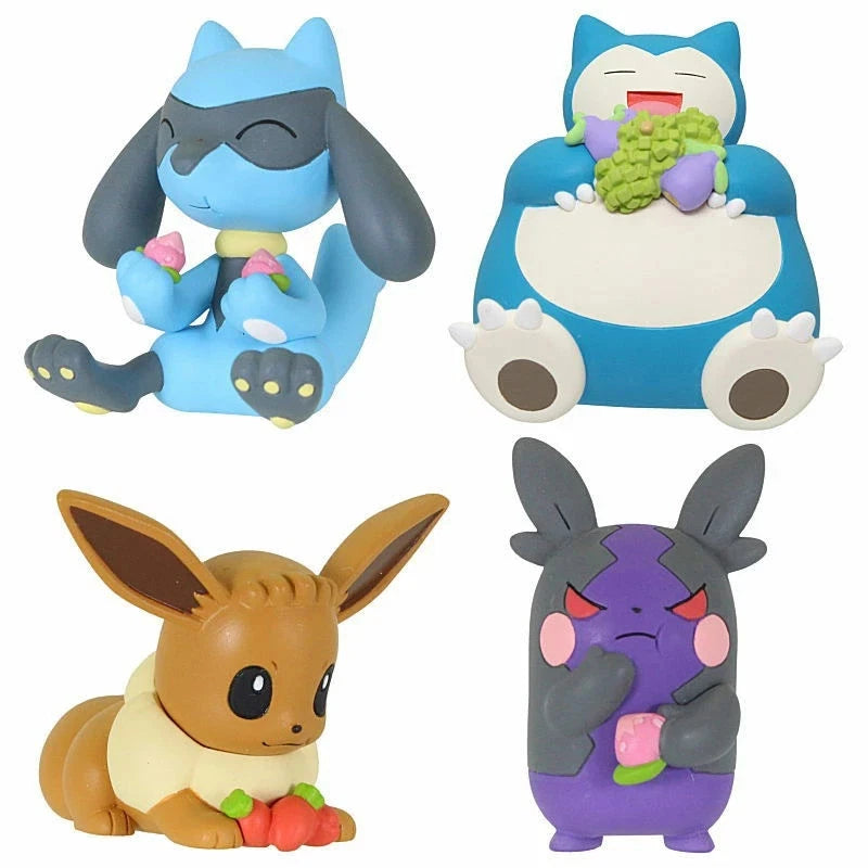Pokemon Full Stomach Mascot 4 Complete Set Figure Capsule Toy JAPAN OFFICIAL