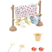 Epoch Sylvanian Families Calico Critter Washing Clothespole Set KA-610 JAPAN