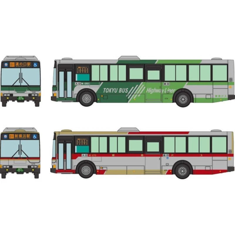 The Bus Collection Tokyu Bus Sayonara Shin-Yokohama Mizonokuchi Line Set of 2