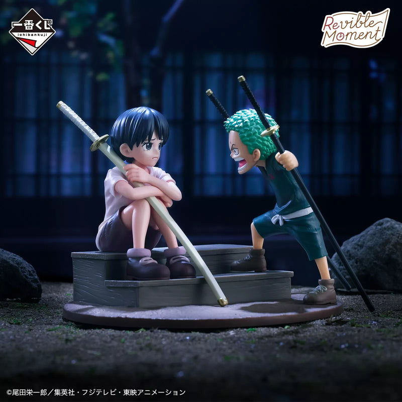 Ichiban Kuji One Piece Road To Dawn Roronoa Zoro e Kuina Prêmio C Figura JAPÃO