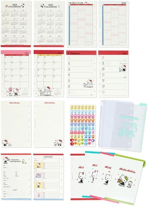 Sanrio Hello Kitty Ring Bound Planner 2024 Schedule Book JAPAN OFFICIAL
