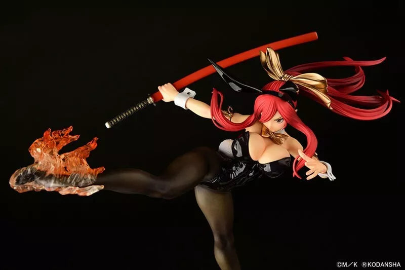 Fairy Tail Erza Scarlet High Kick ver. Black Bunny 1/6 Figure JAPAN OFFICIAL