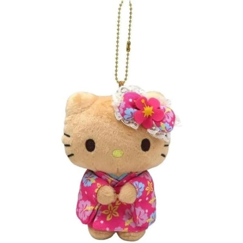 Nakajima Corporation Sanrio Hello Kitty Sun-Tanned Kimono Mascot Plush JAPAN