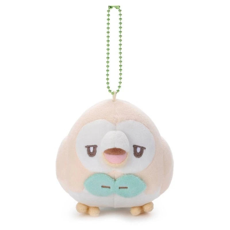Pokemon Pokepeace Rowlet Plush Keychain Funny Face Ver. JAPAN OFFICIAL