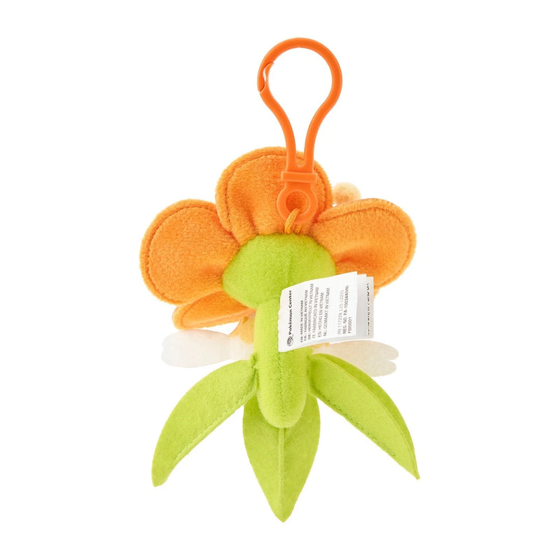 Pokemon Center Original Full Bloom Flabebe Orange Flower Plush Keychain JAPAN