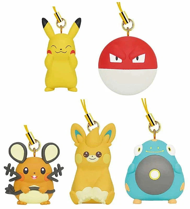 Pokemon Petanko Mascot Type Electric 2 Complete Set Figure Capsule Toy JAPAN