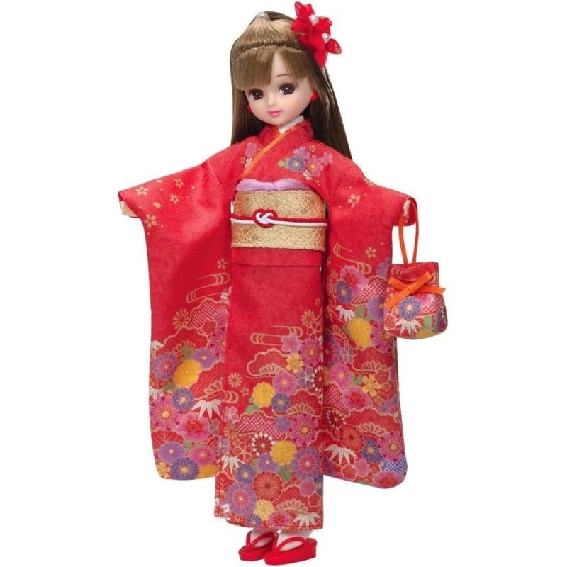 Takara Tomy Kimono Licca Chan Kurenai LD-30 Doll JAPAN OFFICIAL