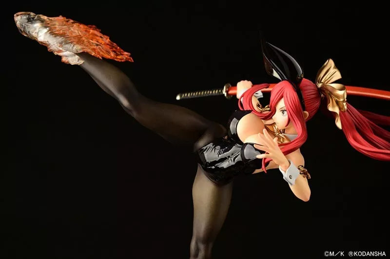 Fairy Tail Erza Scarlet High Kick ver. Black Bunny 1/6 Figure JAPAN OFFICIAL