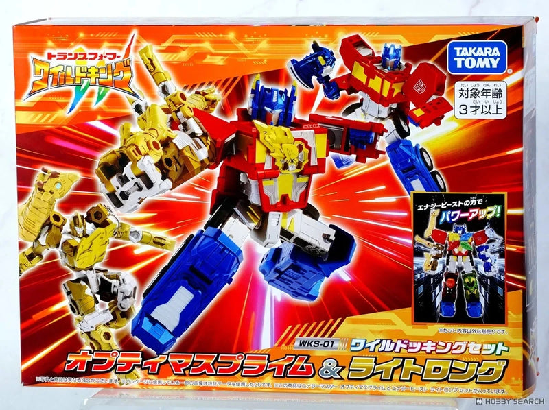 Transformers Wild King Optimus Prime & Light long WKS-01 Action Figure JAPAN