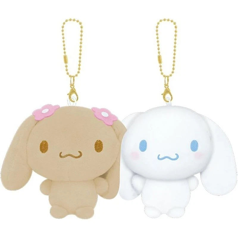 CRUX Sanrio Nikonui Keychain Cinnamoroll & Mocha Plush JAPAN OFFICIAL