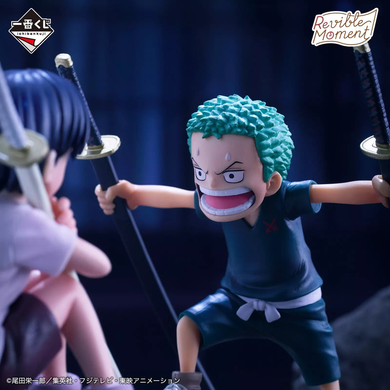 Ichiban Kuji One Piece Road To Dawn Roronoa Zoro e Kuina Prêmio C Figura JAPÃO