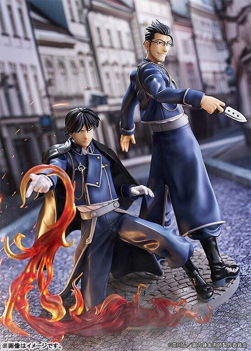 Fullmetal Alchemist Roy Mustang & Maes Hughes Figure JAPAN OFFICIAL