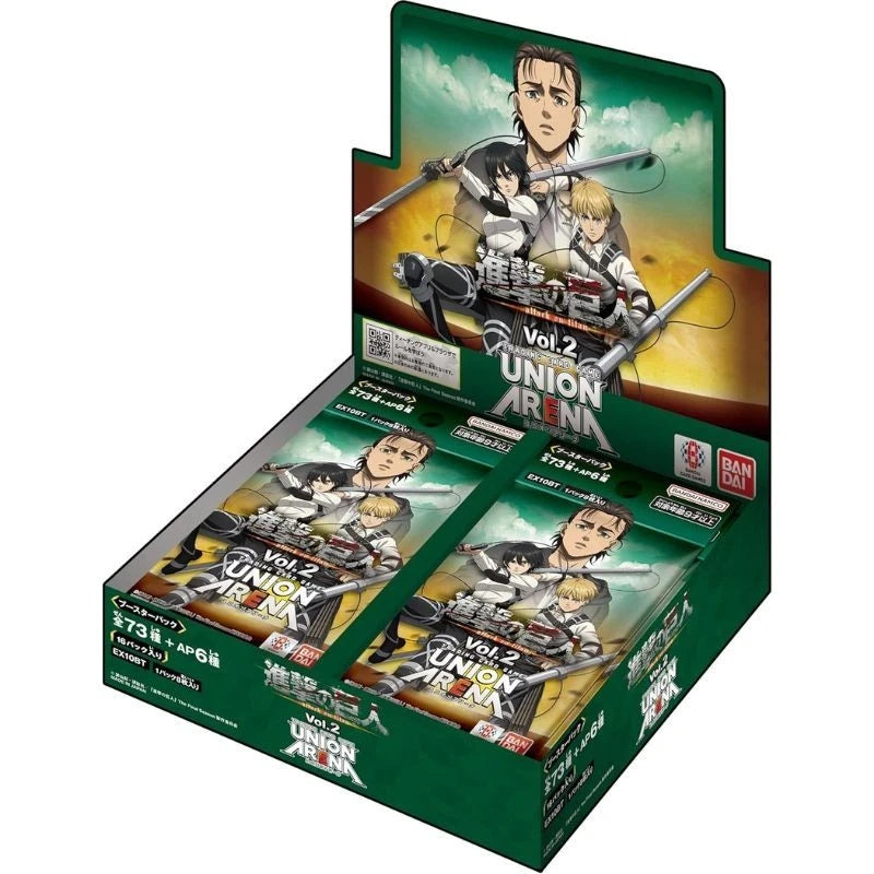 BANDAI Union Arena Attack on Titan Vol. 2 EX10BT Booster Pack Box TCG JAPAN