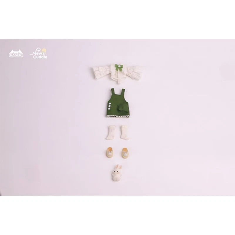 New Cuddle Flower Green Bunny Suspender Skirt Set Doll Accessory WY-001 JAPAN