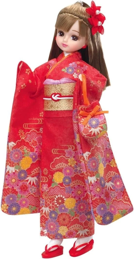 Takara Tomy Kimono Licca Chan Kurenai LD-30 Doll JAPAN OFFICIAL