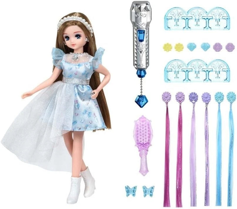 Takara Tomy Licca Chan Doll Hair Extension Tsubasa Chan Favorite Blue Doll JAPAN