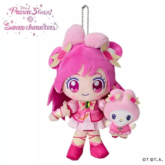 Sanrio Yes! Precure 5 GoGo! Mascot Holder My Melody x Cure Dream Plush JAPAN