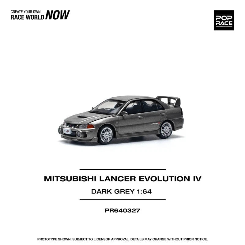 Mitsubishi Lancer Evolution IV Dark Gray 1/64 Miniature Car JAPAN OFFICIAL