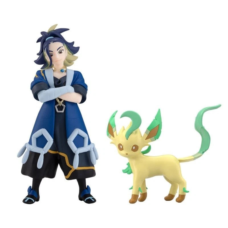 BANDAI Pokemon Scale World Hisui Region Adaman & Leafeon Figure JAPAN OFFICIAL