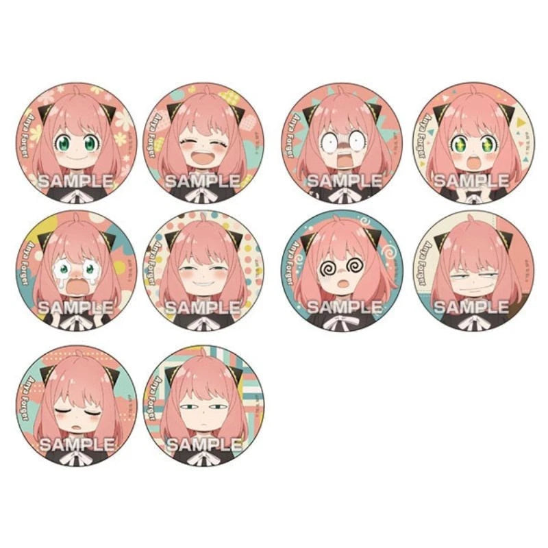 Spy x Family Tin Badge Collection Gum 10Pack Box Candy Toy JAPAN OFFICIAL