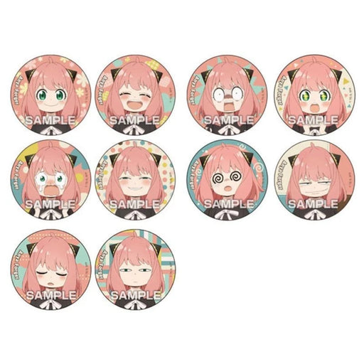 Spy x Family Tin Badge Collection Gum 10Pack Box Candy Toy JAPAN OFFICIAL