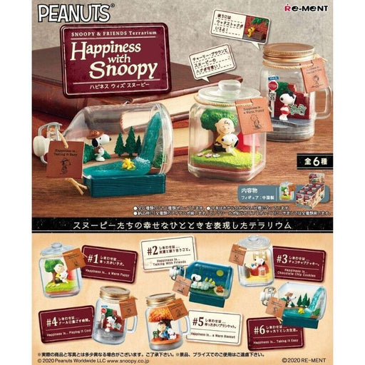 Re-Ment SNOOPY & FRIENDS Terrarium Happiness with Snoopy Full Set of 6 Figure