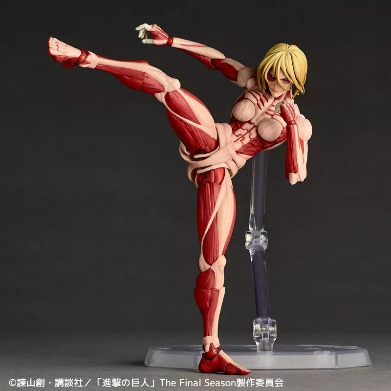Kaiyodo Revoltech Incrível Yamaguchi Attack on Titan Figura de ação feminina Titan