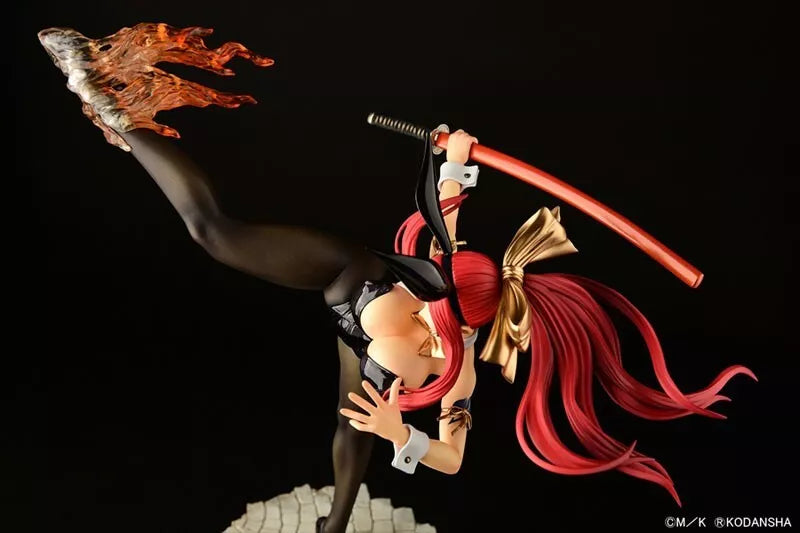 Fairy Tail Erza Scarlet High Kick ver. Black Bunny 1/6 Figure JAPAN OFFICIAL