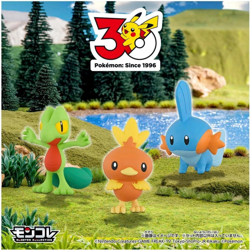 Pokemon Moncolle Pokemon 30th Anniversary Starter 3 Hoenn Region Figure Set
