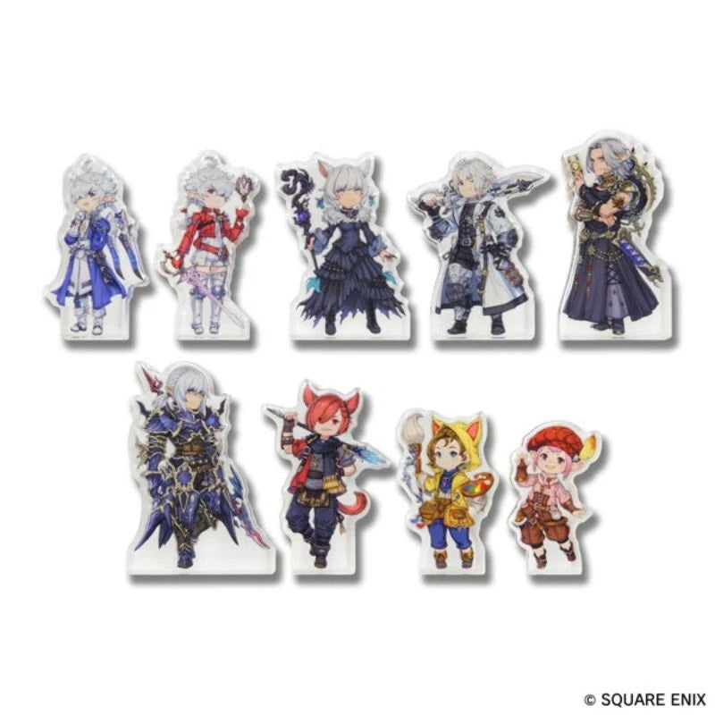 Square Enix Final Fantasy XIV Character Acrylic Block 9 Pack Box JAPAN
