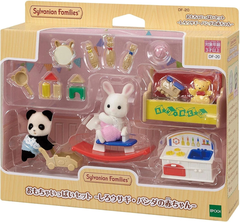 Epoch Sylvanian Families Calico Critters White Rabbit Panda Baby Toy Set DF-20