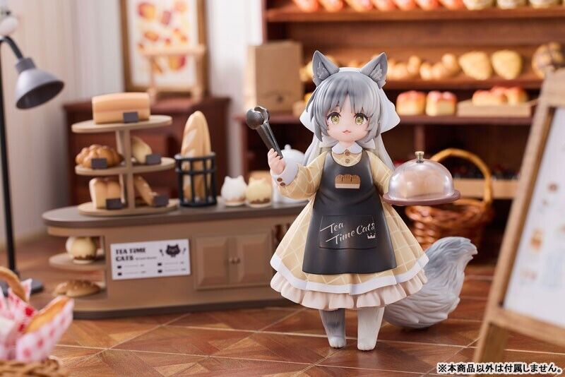 Tea Tea Time Cats Scene Bread House Clerk & Customer Set Figura Japón Oficial